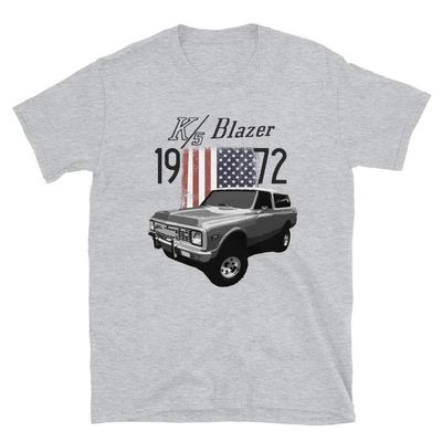 1972 Chevy K/5 Blazer Short-Sleeve Unisex T-Shirt Sport Grey