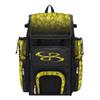 Boombah Superpack Bat Bag - Backpack Version (no wheels) - Holds 4 Bats - Softball Black/Optic Yellow/Red view 1