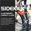 OTTOLOCK Sidekick Compact U-Lock - Heavy Duty Anti Theft Bicycle U-Lock with Keys, Silicone-Coated, Bike Accessories, Black view 3