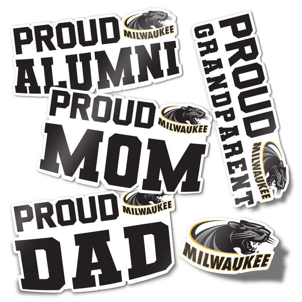 Desert Cactus University of Wisconsin Milwaukee Sticker Panthers Vinyl Decal Laptop Water Bottle Car Scrapbook (Family Full Sheet)