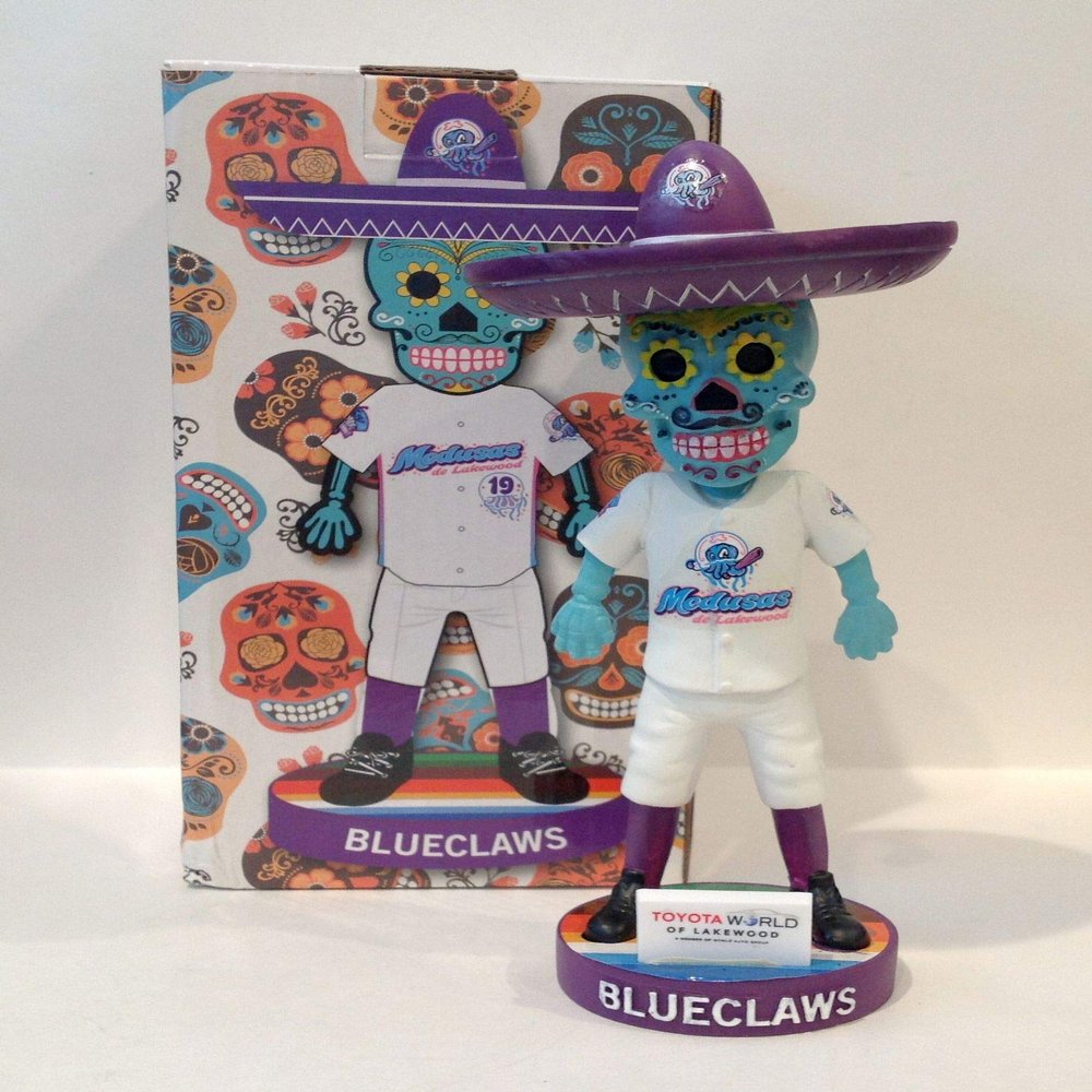 Sugar Skull Lakewood Blueclaws Day of The Dead 2019 Copa Diversion Bobblehead SGA