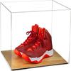 Better Display Cases Acrylic Extra Large Shoe Display Case for Basketball Shoe, Hightop, Soccer & Football Cleats with Wood Base (A014-C-WB) view 2