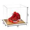 Better Display Cases Acrylic Extra Large Shoe Display Case for Basketball Shoe, Hightop, Soccer & Football Cleats with Wood Base (A014-C-WB) view 3