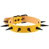FM FM42 Yellow Simulated Leather PU Black-tone Spikes Rivets Punk Rock Gothic Choker Collar Necklace PN2844 view 1