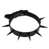 FM FM42 Yellow Simulated Leather PU Black-tone Spikes Rivets Punk Rock Gothic Choker Collar Necklace PN2844 view 4