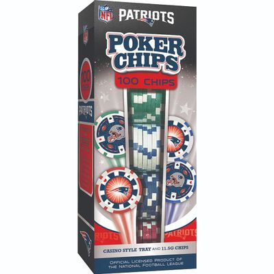 New England Patriots 100 Piece Poker Chips