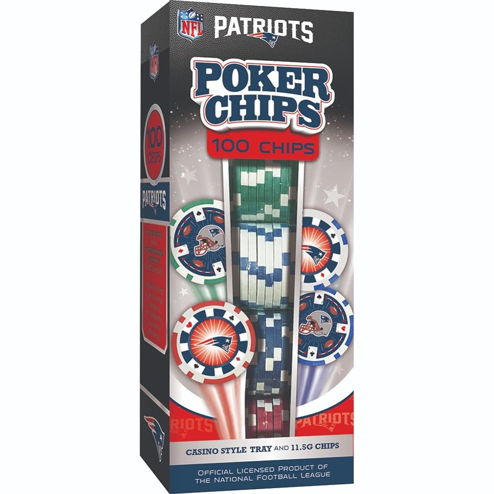 New England Patriots 100 Piece Poker Chips