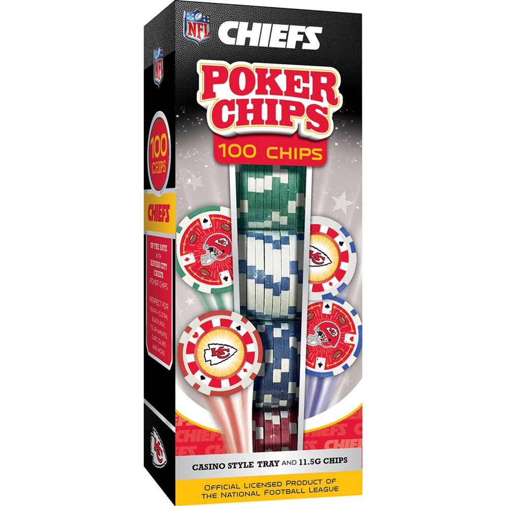 MasterPieces Kansas City Chiefs 100 Piece Poker Chips