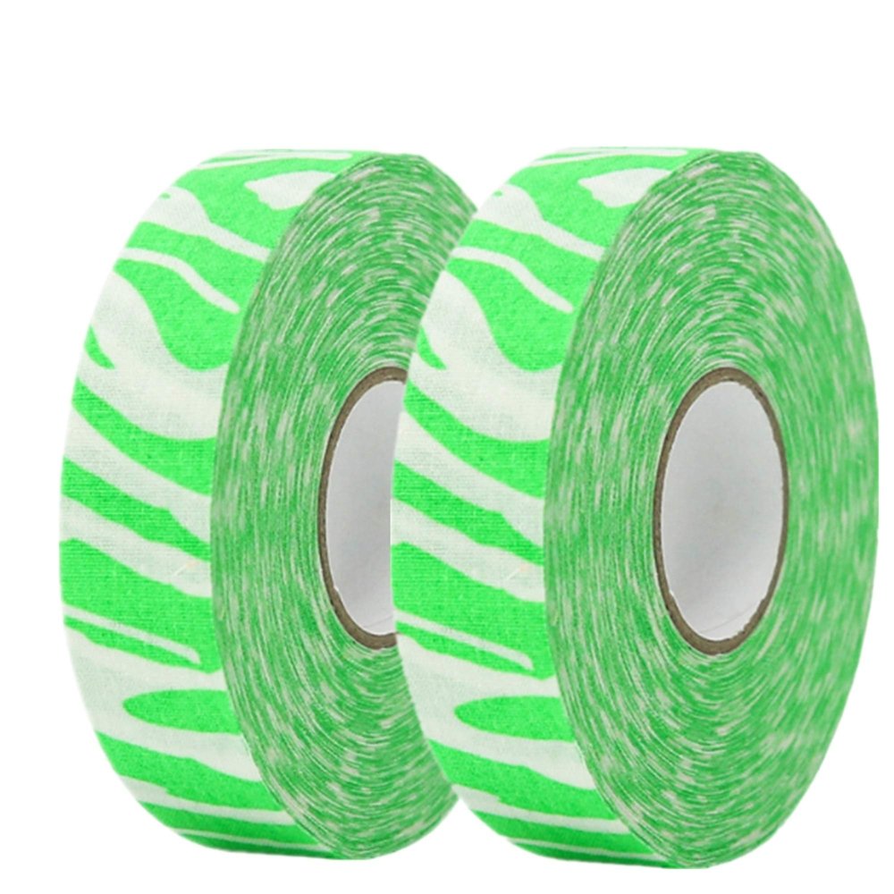 MEZUT Hockey Tape Cloth Easy to Stretch and Tear,Athletic Sport Hockey, Baseball Tape,1" x 27 yd (2 Rolls) (Camo Green)