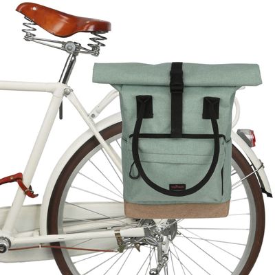 TOURBON Nylon Bicycle Pannier Bags Cycling Backpack Bike Rear Seat Storage