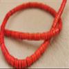 4mm mm8mm Hot Red Turquoise Gemstone Heishi Slice Rondelle Wheel Loose Beads 16inch (4mm) view 2