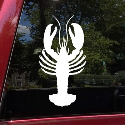 Minglewood Trading Lime - Lobster Vinyl Sticker - Crustacean Sea Creature Claws Tail Rock - Die Cut Decal - 10.5w x 17.5h inches