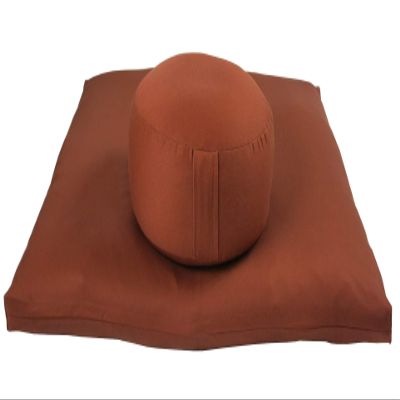 Round Zafu and Zabuton Meditation Cushion Set (2pc) (Clay)