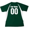 Custom Morocco Soccer Ball 1 Jersey Youth Large in Dark Green and White view 2