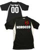 Custom Morocco Soccer Ball 1 Jersey Youth Medium in Black and White view 1
