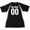 Custom Morocco Soccer Ball 1 Jersey Youth Medium in Black and White view 2
