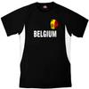 Custom Belgium Soccer Ball 1 Jersey Adult Medium in Black and White view 1