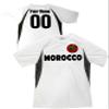 Custom Morocco Soccer Ball 1 Jersey Adult 3X-Large in White and Black view 1