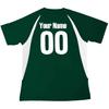 Custom Morocco Soccer Ball 1 Jersey Adult 2X-Large in Dark Green and White view 2