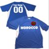 Custom Morocco Soccer Ball 1 Jersey Adult 2X-Large in Royal Blue and White view 1