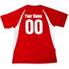Custom Switzerland Soccer Ball 1 Jersey Adult X-Large in Scarlet Red and White view 2