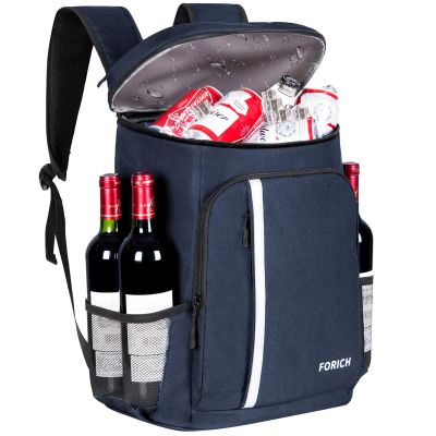 FORICH Backpack Cooler Leakproof Insulated Waterproof Backpack Cooler Bag, Lightweight Soft Beach Cooler Backpack for Men Women to Work Picnics Camping Hiking, 30 Cans(Blue)