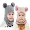 Baby Girls Boys Winter Hat Scarf Kids Earflap Hood Scarves 2 Packs view 1
