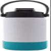 Aquatix Double Wall Insulated 21 Ounce White Bottle with Silicon Shock Scratch and Dent Resistant Boot (Turquoise) view 2