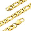 9mm Gold Chain for Women, Hip hop Jewelry Thick Chunky Figaro Chain Necklace, Never Fade,18 inches view 1