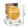 Better Display Cases Acrylic Mini - Miniature (not Full Size) Basketball Display Case with Mirror, Green Risers and White Base (A015-GRR) view 2