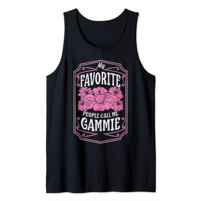 My Favorite People Call Me Gammie Floral Tank Top