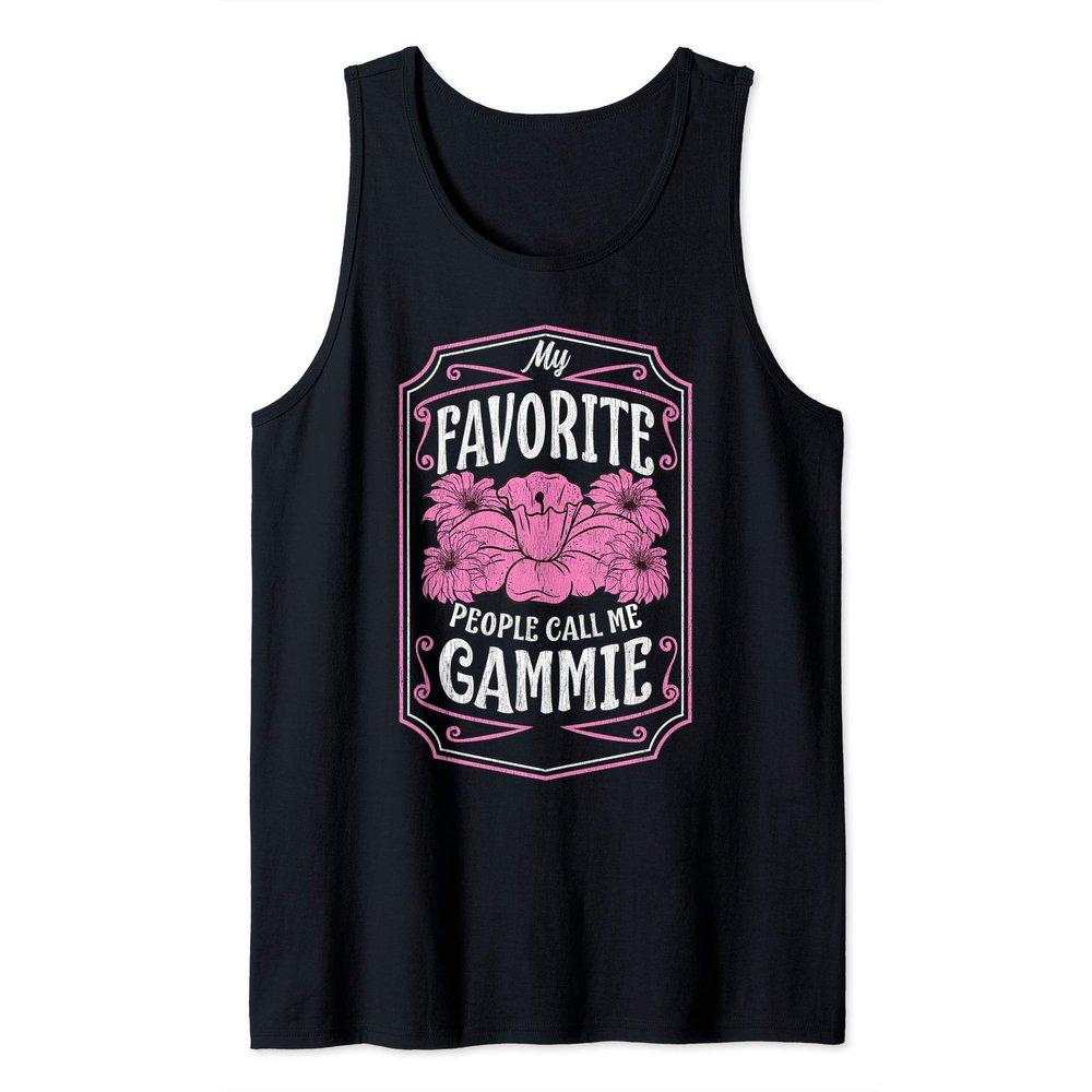 My Favorite People Call Me Gammie Floral Tank Top