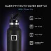 IRON FLASK Camping & Hiking Hydration Flask with Straw, BPA-Free Insulated Stainless Steel Sports Water Bottle - 24 oz Midnight Black view 2