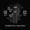 IRON FLASK Camping & Hiking Hydration Flask with Straw, BPA-Free Insulated Stainless Steel Sports Water Bottle - 24 oz Midnight Black view 3