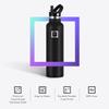 IRON FLASK Camping & Hiking Hydration Flask with Straw, BPA-Free Insulated Stainless Steel Sports Water Bottle - 24 oz Midnight Black view 4