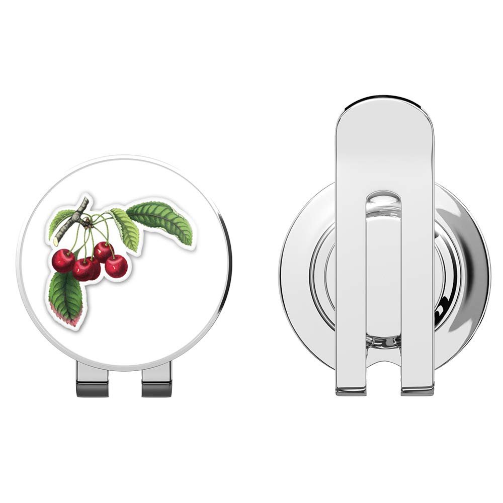 888 Graphics Cherries Vintage Illustration Golf Hat Clip with Magnetic Ball Marker
