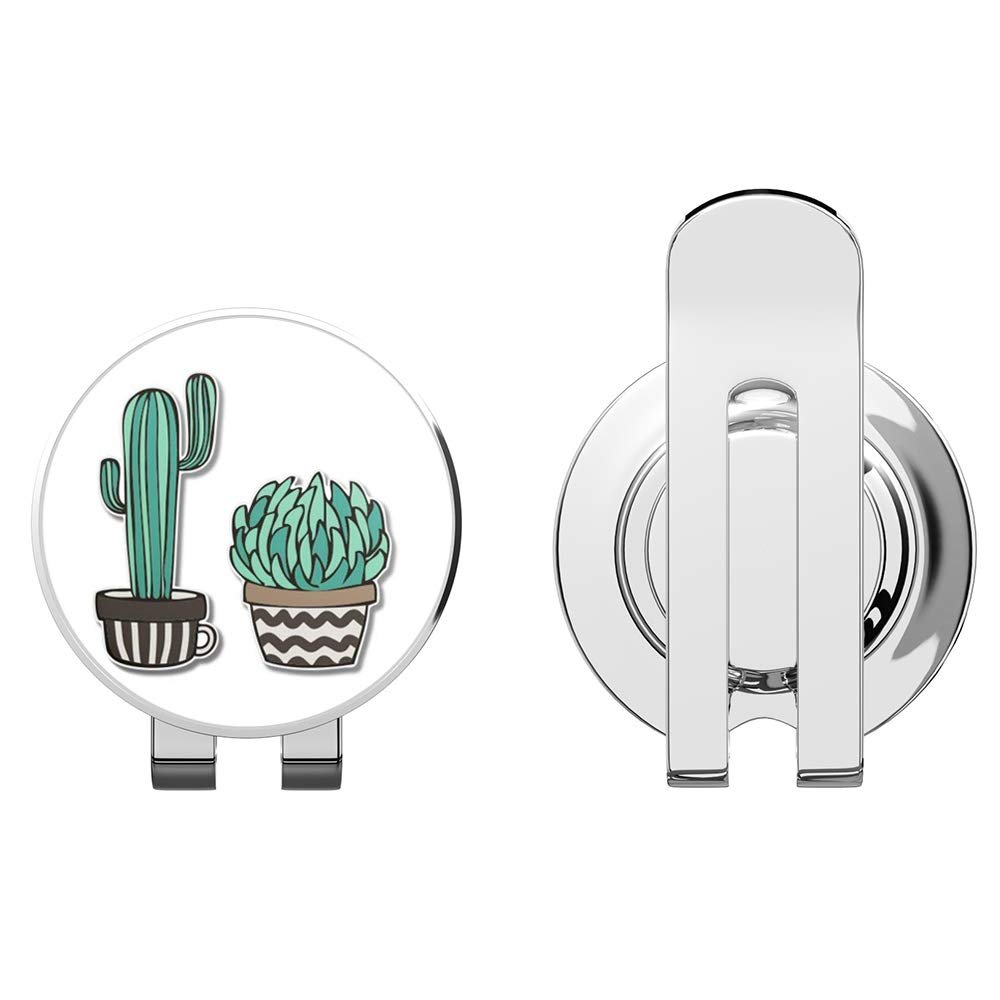 888 Graphics Cacti Set Cute Trendy Golf Hat Clip with Magnetic Ball Marker