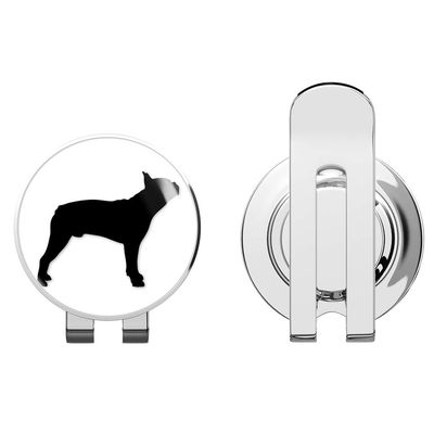 888 Graphics Boston Terrier Dog Breed Golf Hat Clip with Magnetic Ball Marker