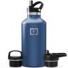 IRON FLASK Camping & Hiking Hydration Flask with Straw, BPA-Free Insulated Stainless Steel Sports Water Bottle - 32 oz Twilight Blue view 1