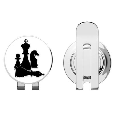 888 Graphics Chess Figures Play Chess Golf Hat Clip with Magnetic Ball Marker