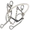 Showman Stainless Steel Rope Nose Combination Snaffle Bit w/Twisted Sweet Iron Mouth view 1