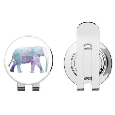 888 Graphics Elephant Modern Art Design Golf Hat Clip with Magnetic Ball Marker
