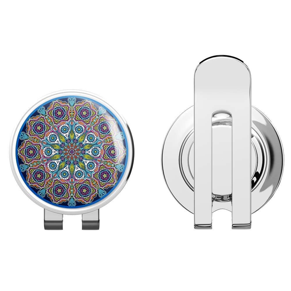 888 Graphics Mandala 1 Design Spiritual Circle Golf Hat Clip with Magnetic Ball Marker