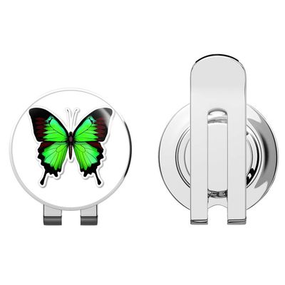 888 Graphics Butterfly Green Morpho Beautiful Golf Hat Clip with Magnetic Ball Marker