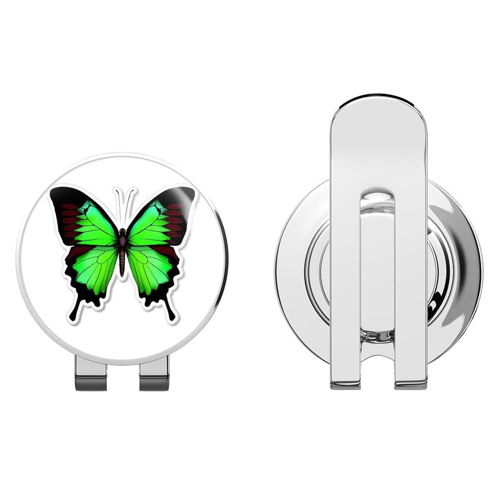 888 Graphics Butterfly Green Morpho Beautiful Golf Hat Clip with Magnetic Ball Marker