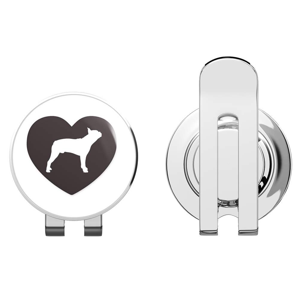 888 Graphics Boston Terrier Golf Hat Clip with Magnetic Ball Marker