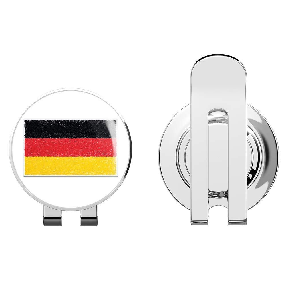 888 Graphics German Flag Scribble Design Golf Hat Clip with Magnetic Ball Marker
