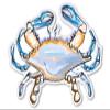 888 Graphics Blue Crab Art Design Golf Hat Clip with Magnetic Ball Marker view 4