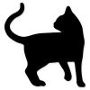 888 Graphics Cat Shape Black Silhouette Golf Hat Clip with Magnetic Ball Marker view 4