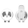 888 Graphics Checkered Flags Racing Golf Hat Clip with Magnetic Ball Marker view 1